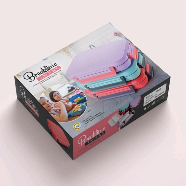 Break Time Lunch Box Steel Plate Multi Compartment Lunch Box Carry To All Type lunch In Lunch Box & Premium Quality Lunch Box ideal For Office, School Kids & Travelling Ideal