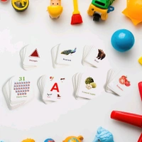Kidkraft Early Learner 7-in-1 Flashcard Combo Set – 224 Pcs Educational Learning Cards for Kids – Includes Alphabet, Numbers, Animals, Birds, Fruits, Vegetables, Colours & Shapes – 7 Packs of 32 Flashcards Each