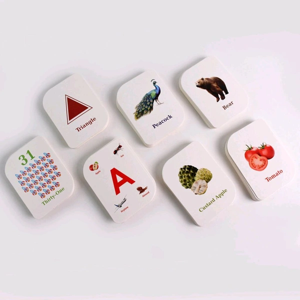 Kidkraft Early Learner 7-in-1 Flashcard Combo Set – 224 Pcs Educational Learning Cards for Kids – Includes Alphabet, Numbers, Animals, Birds, Fruits, Vegetables, Colours & Shapes – 7 Packs of 32 Flashcards Each