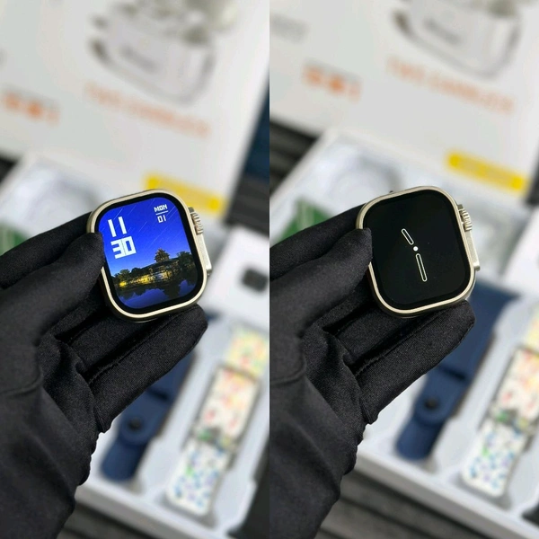 Hitage 10-in-1 Smartwatch Combo with TWS Earbuds – Ultra 2.01 Display, 7 Straps, Fast Wireless Charging, Health Tracker, Bluetooth Calling