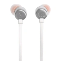 (Original) JBL Tune 310 Wired in-Ear Type C Headphones, Hi-Res Audio with Digital-to-Analog Converter, 3-Button EQ Preset Remote with Microphone, Tangle-Free Flat Cable, Compatible with USB-C Devices (Blue) - White