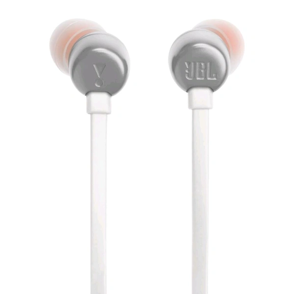 (Original) JBL Tune 310 Wired in-Ear Type C Headphones, Hi-Res Audio with Digital-to-Analog Converter, 3-Button EQ Preset Remote with Microphone, Tangle-Free Flat Cable, Compatible with USB-C Devices (Blue) - White