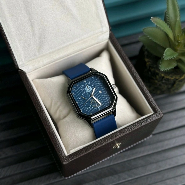 Most Demanded RULAX Analog Quartz Movement Watch With High Quality Strap Best finishing Body & Case - Blue