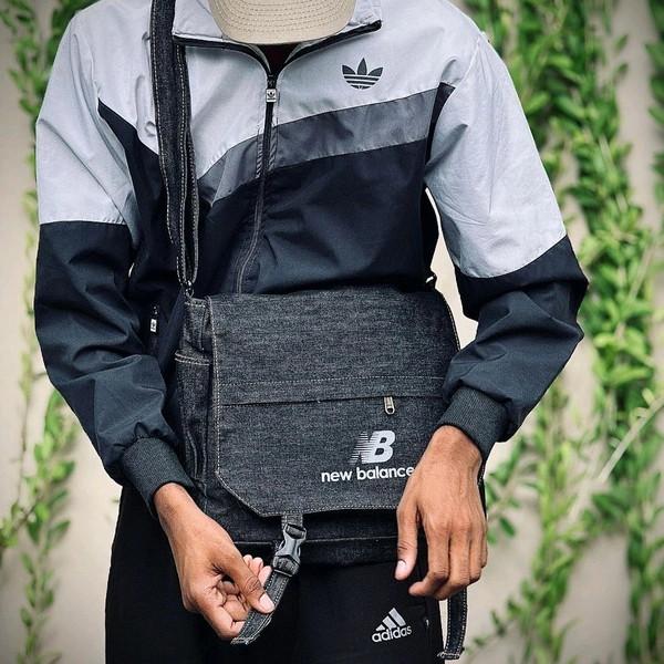 Casual Denim Crossbody Sling Bag for Men – Stylish Shoulder Messenger with Buckle & Zip – Lightweight Daily Travel Bag - SRB1