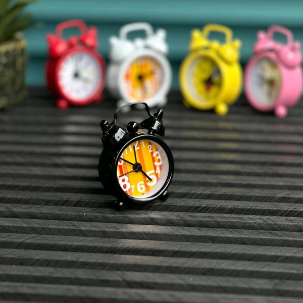 Mini Twin Bell Alarm Clocks – Cute Looks, Loud Wake-Ups - Black
