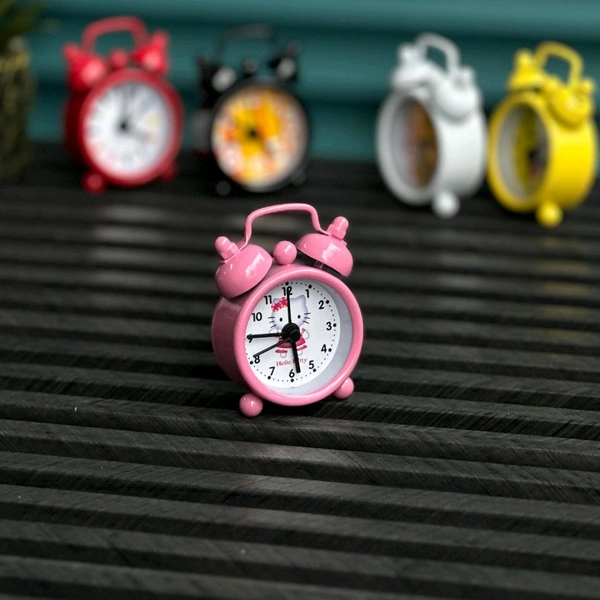 Mini Twin Bell Alarm Clocks – Cute Looks, Loud Wake-Ups - Pink