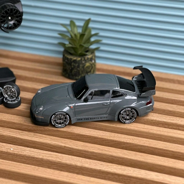 Porsche 911 Break Racing The Dawn – High-Speed 4WD Drift RC Car (1:24 Scale) LED Lights | DIY Tire Replacement | Pro Chassis - Porsche 911