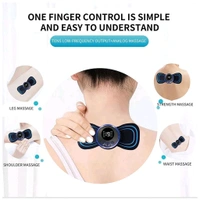 Portable USB Neck Massager Electric Neck Massager Automatic Massage Enhancer Mini Cervical Massager EMS Lymphatic Drainage Massage with Cable (Vibrator) - Pack Of 1