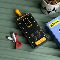 TROOPS 10,000 mAh Smart Charge Transparent Power Bank | 15W Fast Charging | Dual USB Output + Type-C Input | LED Battery Display 
