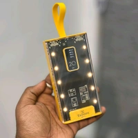 TROOPS 20000mAh Smart Charge Transparent Power Bank | 15W Fast Charging | Dual USB Output + Type-C Input | LED Battery Display | 6-Month Brand Warranty