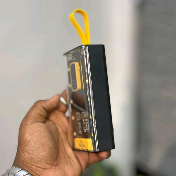 TROOPS 20000mAh Smart Charge Transparent Power Bank | 15W Fast Charging | Dual USB Output + Type-C Input | LED Battery Display | 6-Month Brand Warranty