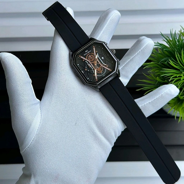 Polishi Budget Analog Quartz Watch – Premium Style at a Budget Price - Black 2