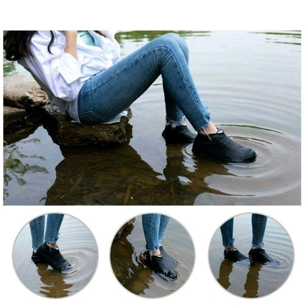 Non-Slip Silicone Rain Reusable Anti skid Waterproof Fordable Boot Shoe Cover