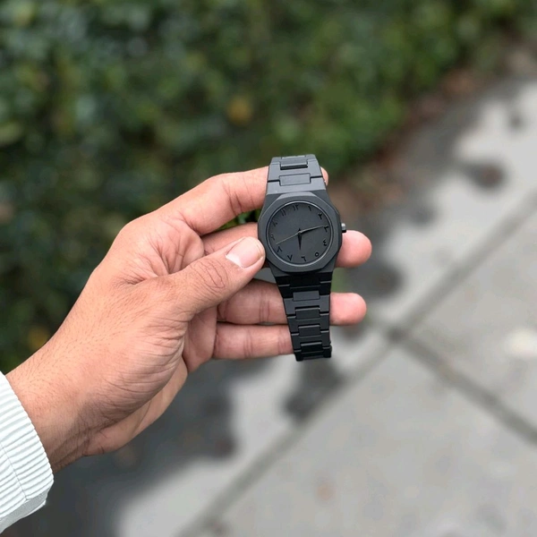 Elegant Men's Quartz Watch | Ultra Lightweight | Premium Matte Finish | Multiple Dial Styles | Business Casual Style Watch - Black Arabic