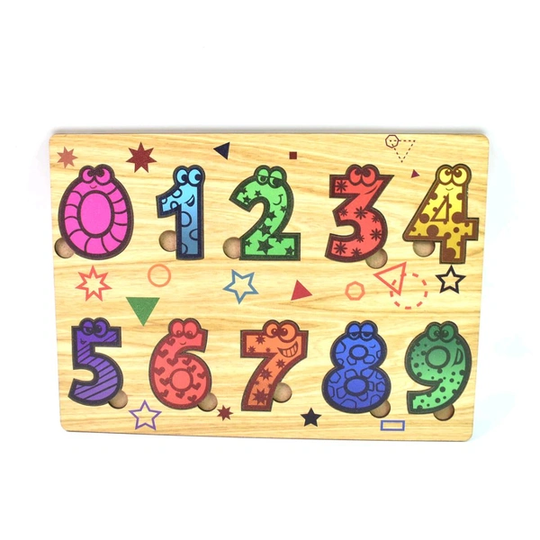 Wooden Puzzle Learning Educational Board of Number | Different Number Shape Puzzle Boards and Gift for Toddlers & Kids Puzzle for Early Childhood Development