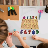 Wooden Puzzle Learning Educational Board of Number | Different Number Shape Puzzle Boards and Gift for Toddlers & Kids Puzzle for Early Childhood Development