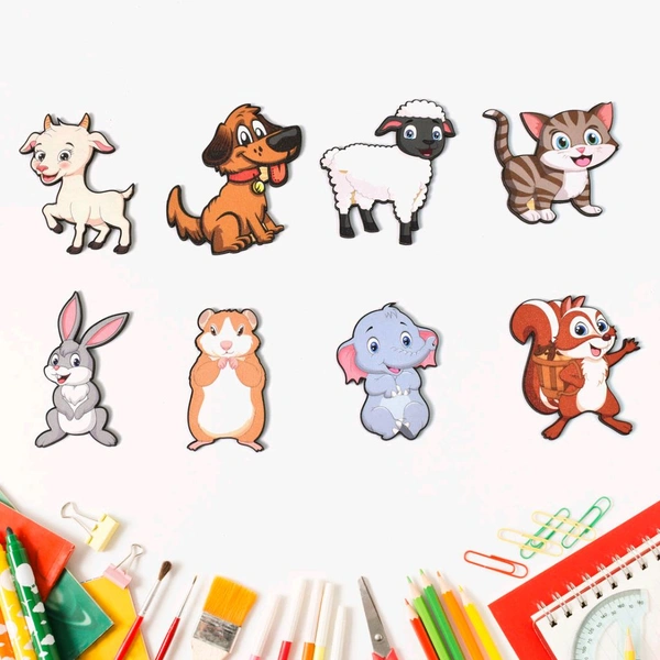 Wooden Puzzle Learning Educational Board of Animal | Different Animal Shape Puzzle Boards and Gift for Toddlers & Kids Puzzle for Early Childhood Development