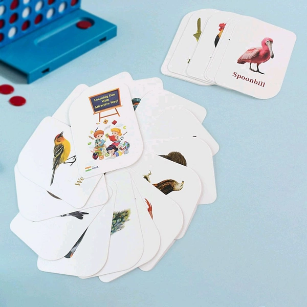 KidKraft Early Learner Educational Flashcards – 32 Birds Identification Cards for Toddlers & Kids | Realistic Images with Names | Montessori Learning Aid for Preschool & Kindergarten