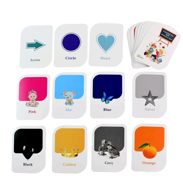 Kidkraft Early Learner 32-Piece Color & Shape Flashcard Set – Educational Visual Learning Cards for Preschoolers, Toddlers & Kindergarten