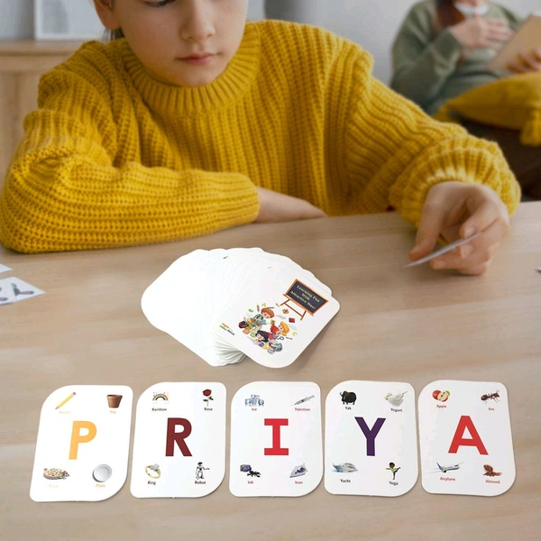 Kidkraft Early Learner 32-Piece Alphabet Flash Cards Set for Kids – A to Z Learning Cards with Bold Letters and Object Images for Preschool, Kindergarten & Home Schooling
