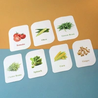 Kidkraft 32-Piece Educational Vegetable Flash Cards Set for Toddlers & Kids – Bright Learning Cards with Real Images for Preschool & Early Childhood Brain Development
