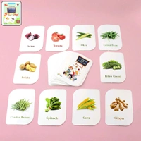 Kidkraft 32-Piece Educational Vegetable Flash Cards Set for Toddlers & Kids – Bright Learning Cards with Real Images for Preschool & Early Childhood Brain Development
