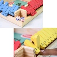 Shut The Box Dice Game, Classic Flip Me Multiplayer Game for Kids & Adults, Fun Wooden Tabletop Shut The Box Dice Game for Improving Math & Motor Skills for Kids Above 3 Years