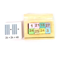 Wooden Math Time for Kids - Educational Math Card Game 