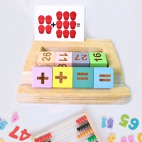 Wooden Math Time for Kids - Educational Math Card Game 
