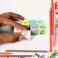 Wooden Math Time for Kids - Educational Math Card Game 