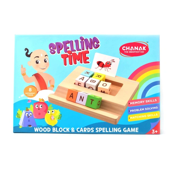Alphabet Puzzle for Kids Alphabet Spelling & Reading Words with 26 Flash Cards, 8 Wooden Blocks and Stand
