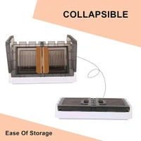 Folding Wardrobe Storage Organizer | Storage Bins with Double Door & Top Lid Opening | Drawer Organizer for Office | Black & White