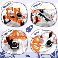 Space Toys Race Track Set for Kids Adventure - Intricate Car Track, Special Space Gifts, Astronaut Train Track, and Outer Space Toys - Ideal Space Themed Gifts Race Car Track Birthday Gift for Boys