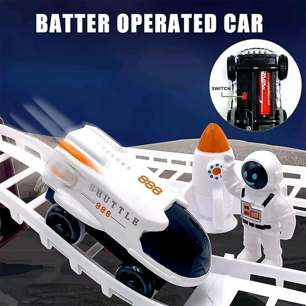 Space Toys Race Track Set for Kids Adventure - Intricate Car Track, Special Space Gifts, Astronaut Train Track, and Outer Space Toys - Ideal Space Themed Gifts Race Car Track Birthday Gift for Boys