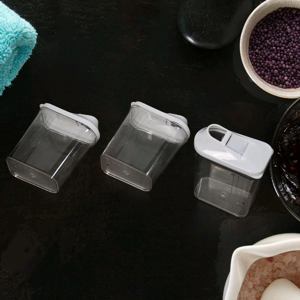 Kitchen Storage Jars & Container Set 3pc , Transparent Jar Set For home & Kitchen Use 