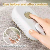 Electric Spray Handle Massage Brush, Hair Removal Brush Steam | Pet Grooming Brush for dogs/cats | Steamer Cat Brush for Hair Grooming with Water Steam Misting | USB Charging Electric Pet Massage Comb Cat and Dog Pet Hair Removal Tool (1 Pc)