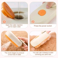 Electric Spray Handle Massage Brush, Hair Removal Brush Steam | Pet Grooming Brush for dogs/cats | Steamer Cat Brush for Hair Grooming with Water Steam Misting | USB Charging Electric Pet Massage Comb Cat and Dog Pet Hair Removal Tool (1 Pc)