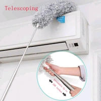 Microfiber Dusters for Cleaning, Telescoping Feather Duster with 100 inches (2.54 m) Extendable Handle Pole, Dusting Cleaning Tools for Cleaning High Ceiling, Ceiling Fan, Blinds, Cobwebs, Furniture, Cars