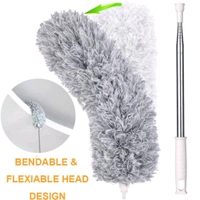 Microfiber Dusters for Cleaning, Telescoping Feather Duster with 100 inches (2.54 m) Extendable Handle Pole, Dusting Cleaning Tools for Cleaning High Ceiling, Ceiling Fan, Blinds, Cobwebs, Furniture, Cars