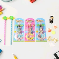 Fun Candy Design Pencil Set with Accessories – 1 Set Mix Design Stationery Combo for Kids (Includes 2 Pencils, Eraser, and Mini Jar)