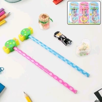 Fun Candy Design Pencil Set with Accessories – 1 Set Mix Design Stationery Combo for Kids (Includes 2 Pencils, Eraser, and Mini Jar)
