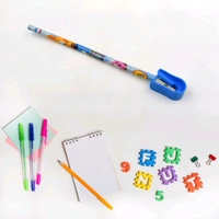 Stationery Kit for Kids: Stationery Set, Includes Wooden Pencil, Sharpener, Pencil and Eraser Set, Birthday Return Gift for Kids, Boys, Girls, 2 Pencil, 1 Scale, 1 Notebook,1 Sharpener, 1 Eraser & With Zip Bag (6 Pcs Set)