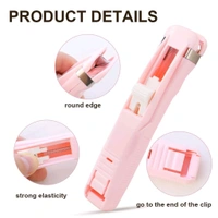 Portable Paper Clam With 8 Pcs Clip Dispenser Handheld Paper Fast Clam Clip Dispenser Labor Saving Wrapping Paper Handheld Student Paper Clipper for Home Office School Teacher Gifts (1 Set)
