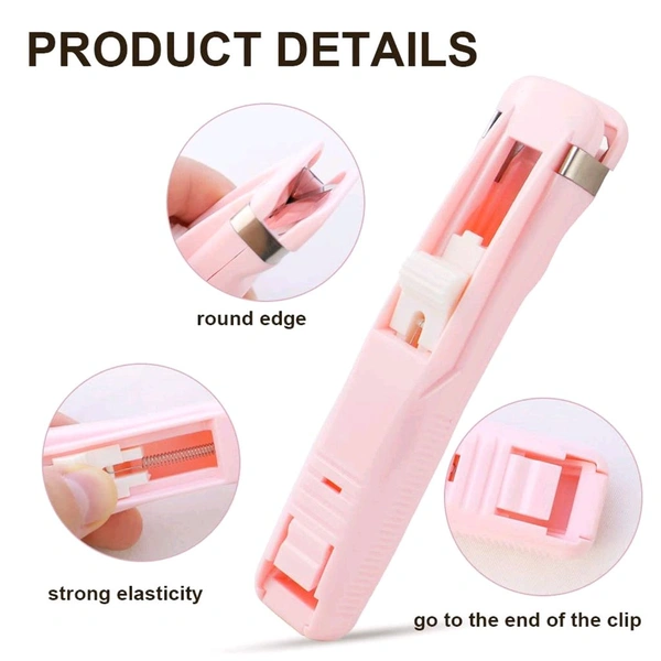 Portable Paper Clam With 8 Pcs Clip Dispenser Handheld Paper Fast Clam Clip Dispenser Labor Saving Wrapping Paper Handheld Student Paper Clipper for Home Office School Teacher Gifts (1 Set)
