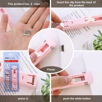 Portable Paper Clam With 8 Pcs Clip Dispenser Handheld Paper Fast Clam Clip Dispenser Labor Saving Wrapping Paper Handheld Student Paper Clipper for Home Office School Teacher Gifts (1 Set)
