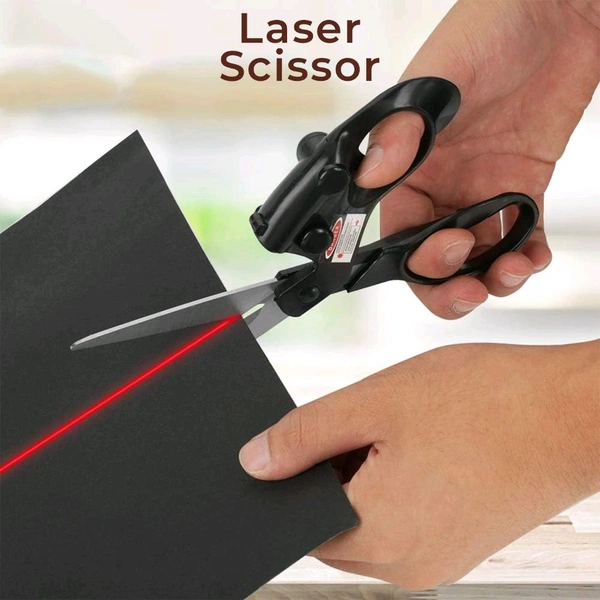 Laser Scissors - Professional Sewing Laser Guided Cut Straight Fast Fabric Paper Crafts, Laser Guided Scissor (1 Pc)