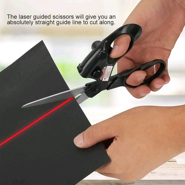 Laser Scissors - Professional Sewing Laser Guided Cut Straight Fast Fabric Paper Crafts, Laser Guided Scissor (1 Pc)