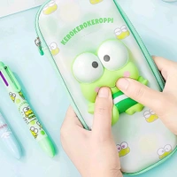 Cartoon 3D Pencil Pouch for Kids – Soft EVA Hard Shell Stationery Case with Zipper | Cute Frog Design Storage Box for School Supplies (1 Pc)