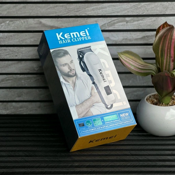 Kemei Professional Hair Clipper Trimmer – Rechargeable, LED Display, High Precision Blade (Cordless)