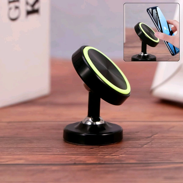 360° Rotating Magnetic Phone Holder Stand – Dashboard & Desk Mount with Strong Grip and Compact Design | Compatible with All Smartphones